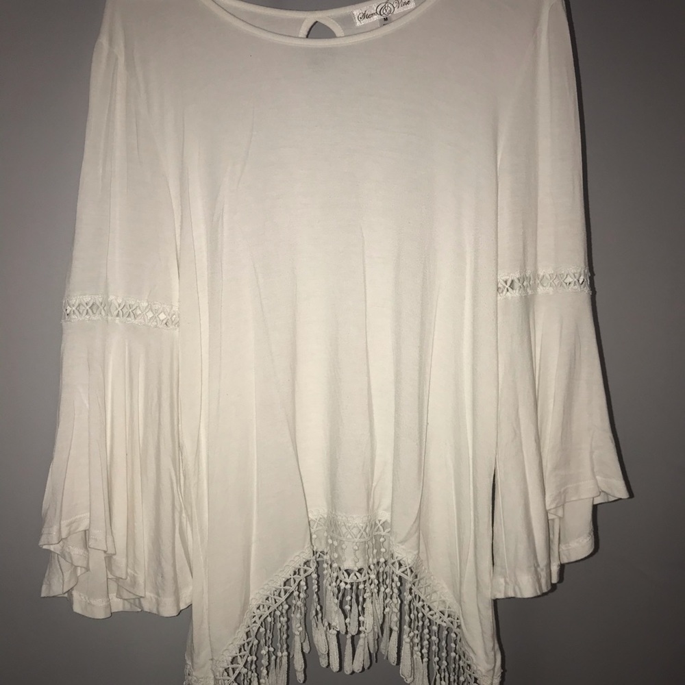 Women’s white boho top